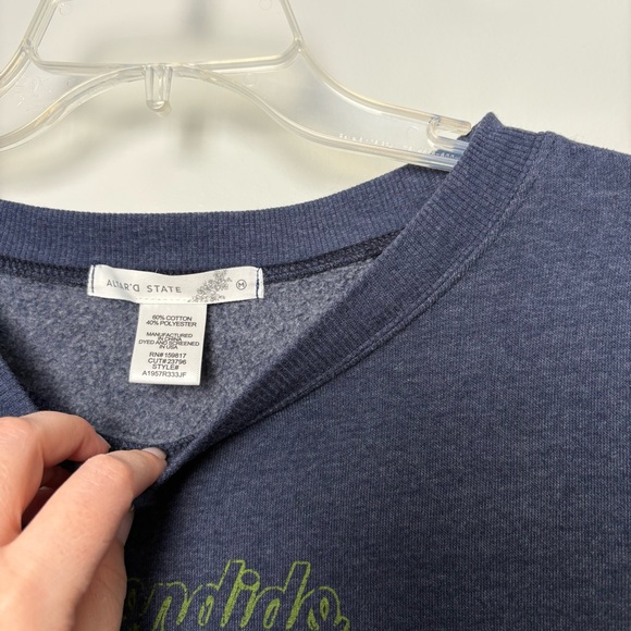 Altar’d State Navy Strawberry Farms Graphic Sweatshirt - Picture 6 of 6